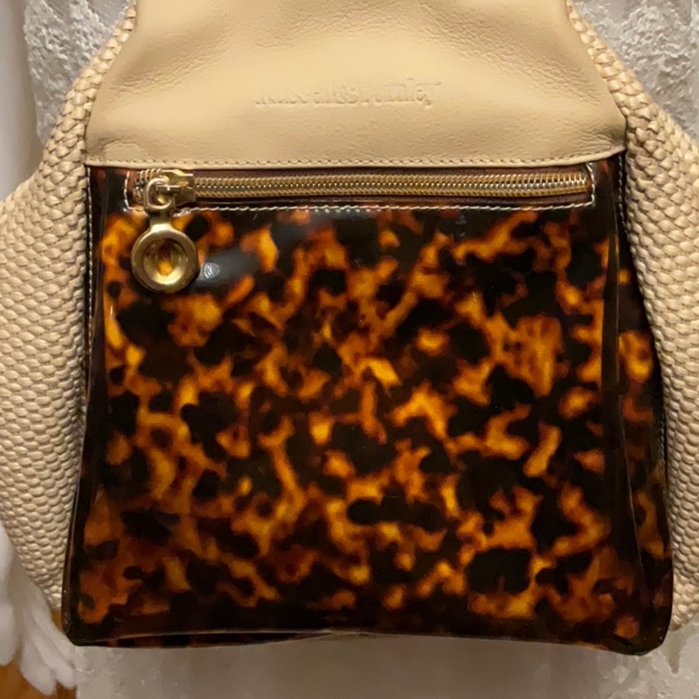 Stylish Beige and Tortoiseshell Women's Bag by Russell and Bromley - Picture 3 of 8